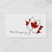 kanadische Ahornblätterflagge, Kanada Visitenkarte (Vorderseite)