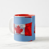 Kanadische Ahornblätterflagge Patriotische Tasse (Vorderseite Links)