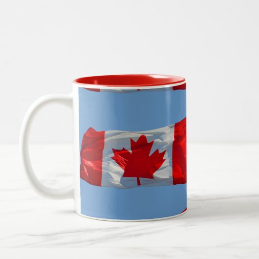 Kanadische Ahornblätterflagge Patriotische Tasse (Links)