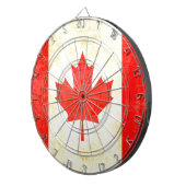 Kanadische Ahornblattfahne im antiken Stil Dartscheibe (Vorderseite rechts)