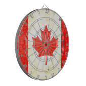 Kanadische Ahornblattfahne im antiken Stil Dartscheibe (Vorderseite Links)