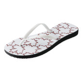 Kanadische Ahornleder Flip Flops Badesandalen (Schrägansicht)