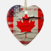 Kanadische amerikanische Flagge der Keramikornament (Rechts)