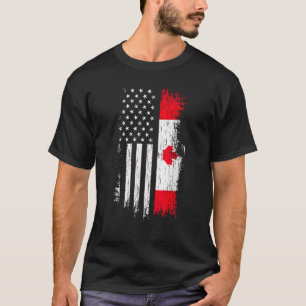 Kanadische amerikanische Flagge Kanada Amerika mis T-Shirt