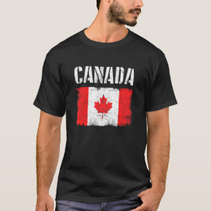 Kanadische amerikanische Flagge Vintag kanadische T-Shirt