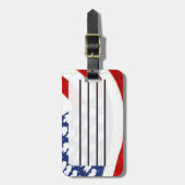 Kanadische/Amerikanische Waving Flag Gepäckanhänger (Vorderseite vertikal)