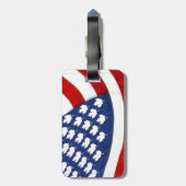 Kanadische/Amerikanische Waving Flag Gepäckanhänger (Rückseite vertikal)