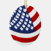 Kanadische/Amerikanische Waving Flag Keramik Ornament (Rechts)