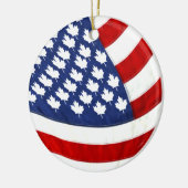 Kanadische/Amerikanische Waving Flag Keramik Ornament (Links)