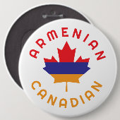 Kanadische Armenische Wurzeln Button (Vorne & Hinten)