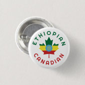 Kanadische äthiopische Wurzeln Button (Vorne & Hinten)