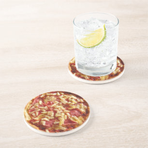 Kanadische Bacon-Pizza Getränkeuntersetzer