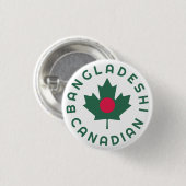 kanadische Bangladeshi Roots Button (Vorne & Hinten)