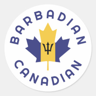 kanadische Barbadian Roots Runder Aufkleber