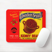 Kanadische Beauty-Bohnen-Etikett der 1930er Jahre Mousepad (Mit Mouse)