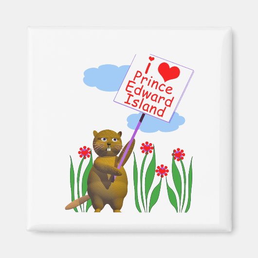 Kanadische Beaver-Lieben Prince Edward Island Magnet (Vorne)