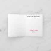 Kanadische Bergpolizei Bad Weihnachtskarte Karte (Innenseite)