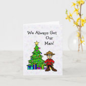 Kanadische Bergpolizei Bad Weihnachtskarte Karte (Gelbe Blume)