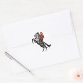 Kanadische Bergpolizei Reiten Pferd Runder Aufkleber (Umschlag)