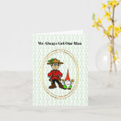 Kanadische Bergpolizei und Weihnachtskarte Gnome Karte (Gelbe Blume)