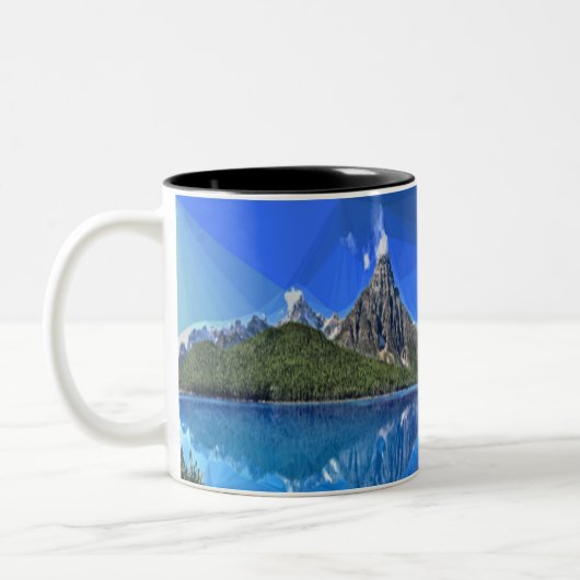 Kanadische Bergsicht Zweifarbige Tasse (Links)