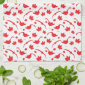 Kanadische Blätter Gänse und Ahorn - Kanadische Fl Geschirrtuch (Gefaltet)