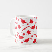 Kanadische Blätter Gänse und Ahorn - Kanadische Fl Kaffeetasse (Vorderseite Links)