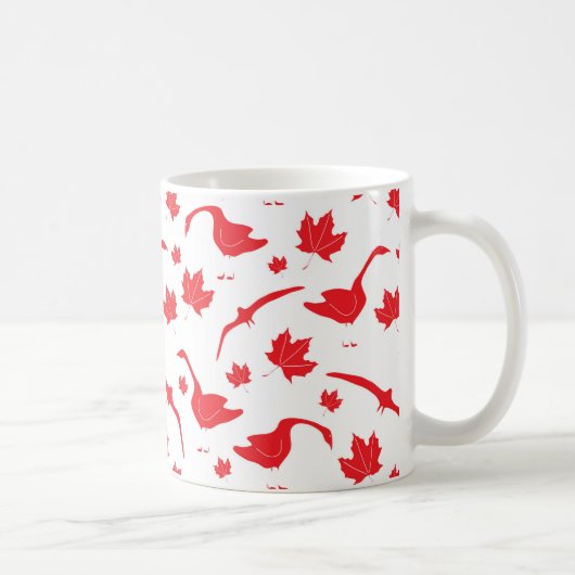 Kanadische Blätter Gänse und Ahorn - Kanadische Fl Kaffeetasse (Rechts)