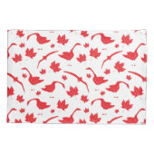 Kanadische Blätter Gänse und Ahorn - Kanadische Fl Kissenbezug (Rückseite)