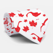 Kanadische Blätter Gänse und Ahorn - Kanadische Fl Krawatte (Gerollt)