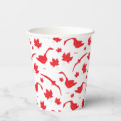 Kanadische Blätter Gänse und Ahorn - Kanadische Fl Pappbecher (Rückseite)