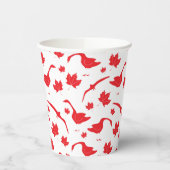 Kanadische Blätter Gänse und Ahorn - Kanadische Fl Pappbecher (Links)