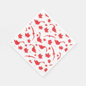 Kanadische Blätter Gänse und Ahorn - Kanadische Fl Serviette (Ecke)