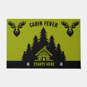 Kanadische Blockhütte Funny Decorative Fußmatte (Vorderseite)