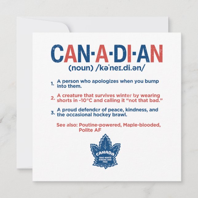 Kanadische Definition (Vorderseite)