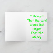 Kanadische Dollars Geburtstagsgeld Karte (Innenseite)