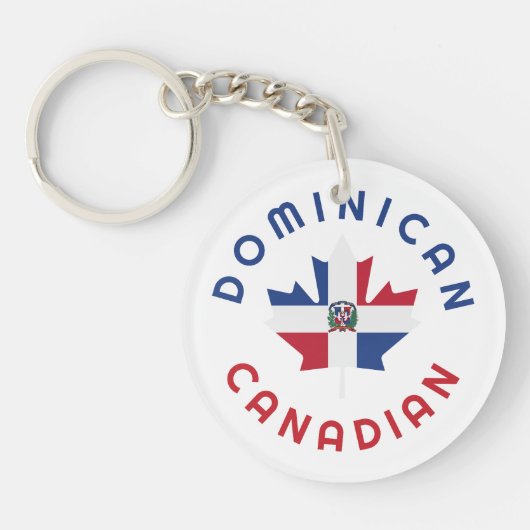 kanadische Dominikanerwurzeln Schlüsselanhänger (Vorderseite)