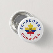 Kanadische Ecuadoran-Wurzeln Button (Vorne & Hinten)