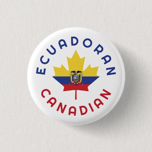 Kanadische Ecuadoran-Wurzeln Button (Vorderseite)