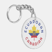 Kanadische Ecuadoran-Wurzeln Schlüsselanhänger (Vorderseite links)