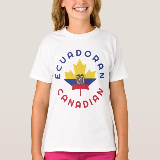 Kanadische Ecuadoran-Wurzeln T-Shirt (Vorderseite)