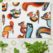 Kanadische Eichhörnchen und Chipmunks-Design Geschirrtuch (Gefaltet)