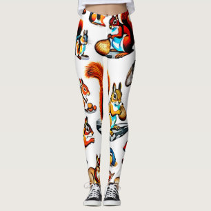 Kanadische Eichhörnchen und Chipmunks-Design Leggings