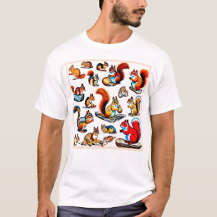 Kanadische Eichhörnchen und Chipmunks-Design T-Shirt