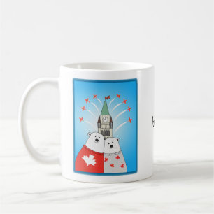 Kanadische Eisbären mit Friedensturm Snowbirds Kaffeetasse
