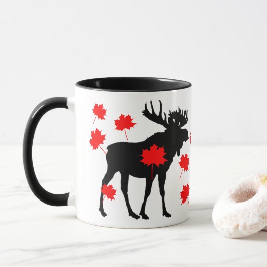 Kanadische Elch-Tasse Tasse (Mit Donut)