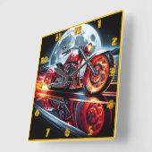 Kanadische Fahne beim Sommerfestival Quadratische Wanduhr (Winkel)