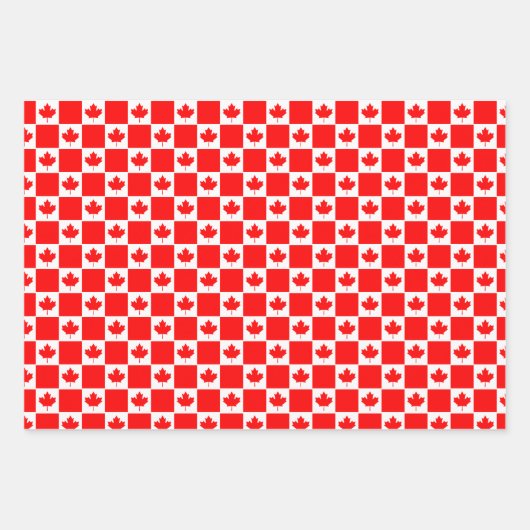 Kanadische Fahne - Papierblätter Geschenkpapier Set (Vorderseite 3)