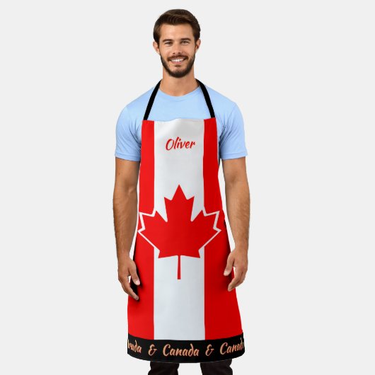 Kanadische Fahne Schürze, Kanadische Koch Küche Schürze (Getragen)