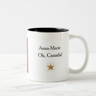 Kanadische Fahne-Tasse für Anna-Marie Zweifarbige Tasse